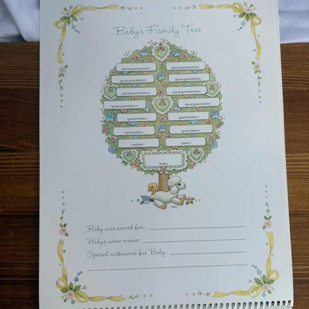 Vintage Baby's First Year Calendar Memory Book Unused w/ Stickers Spiral Book